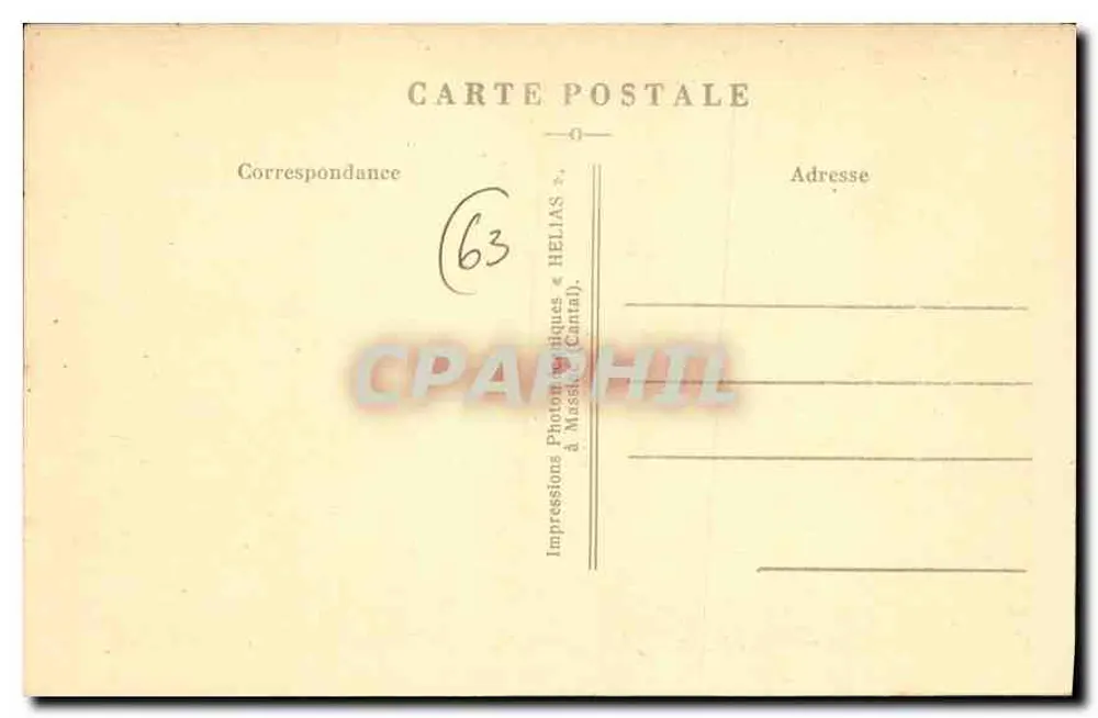 Clermont-Ferrand (P.-de-D.) — Vista Geral — Helian - Verso