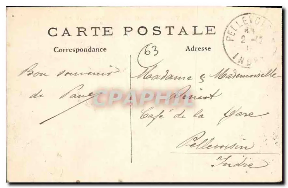 Clermont-Ferrand (P.-de-D.) — Place de Jaude — editor Rondelle, n°2 - Verso