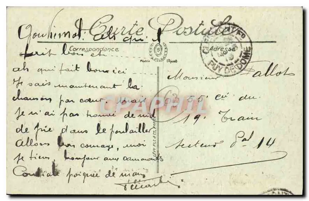 Clermont-Ferrand — De Place de Jaude — LL n°223 - Achterkant