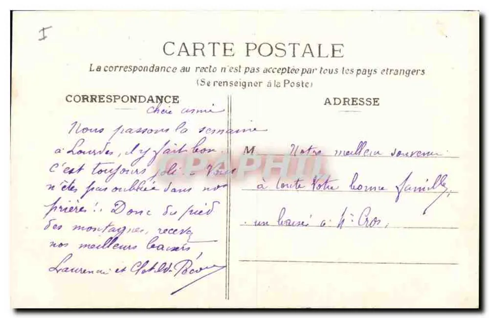 Lourdes — Vista geral do Funicular — Viron, fot. edit. Lourdes, n°30 - Verso