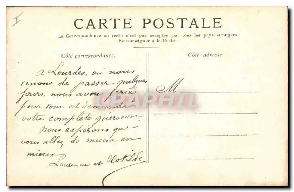 Lourdes. Le calvaire breton — éditeur non identifié, n° de série non visible - Verso