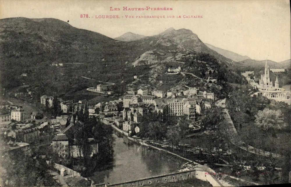 Lourdes - Panoramablick auf den Calvary — Photo Lepoivre, n°878 - Vorderseite