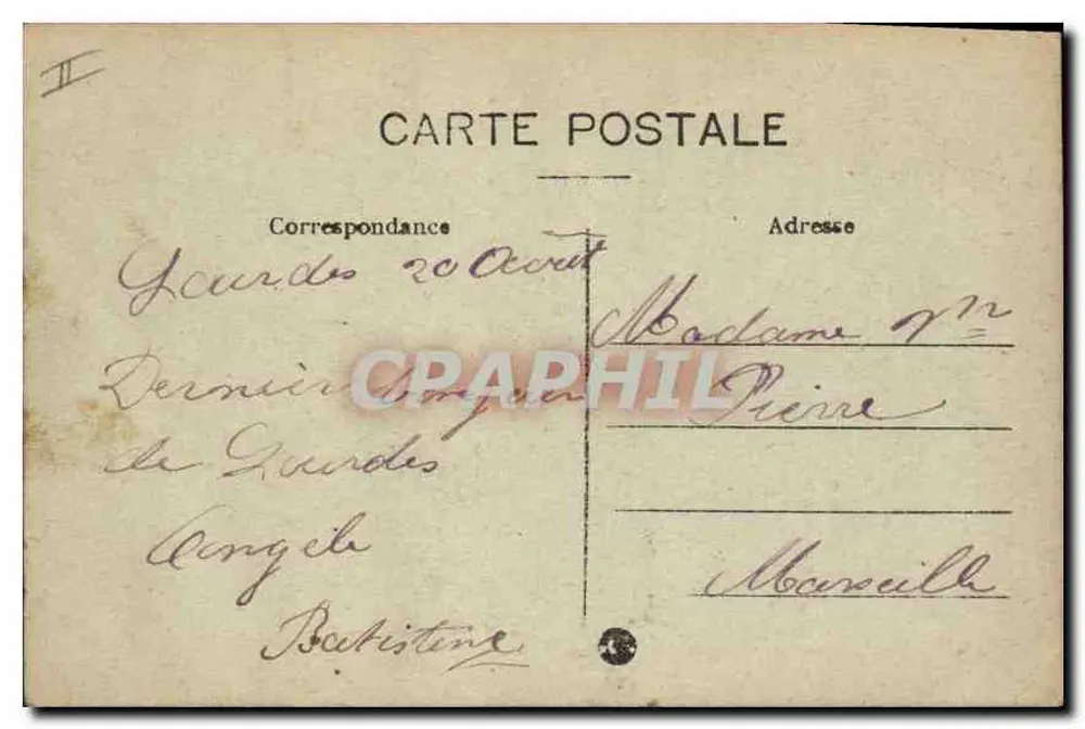 LOURDES — Bordas do Lago — Edit. F. Viron, n° 75 - Verso