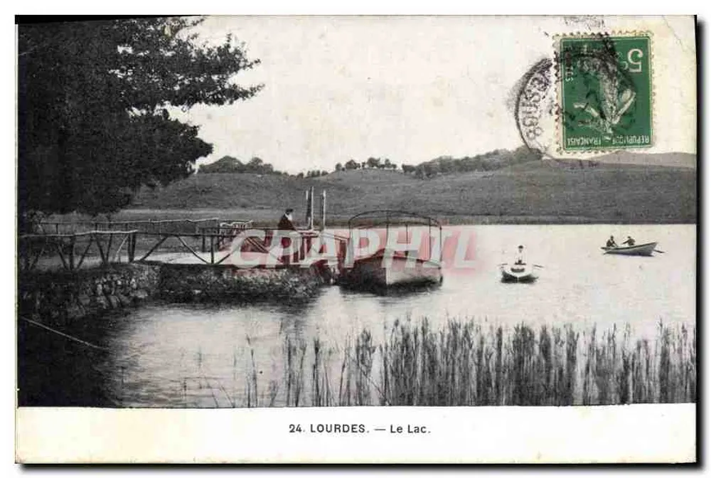 Lourdes — O Lago — Edição Fr. Piron, n°24 - Frente