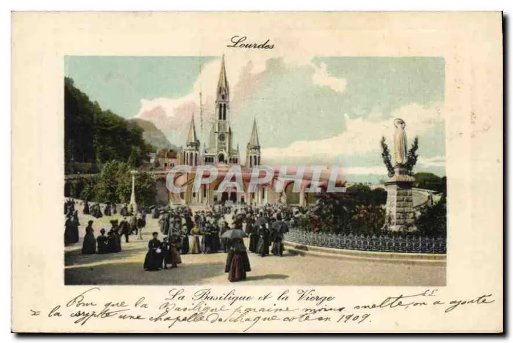 A Basílica e a Virgem em Lourdes — edição Lourdes, n° 89 - Frente