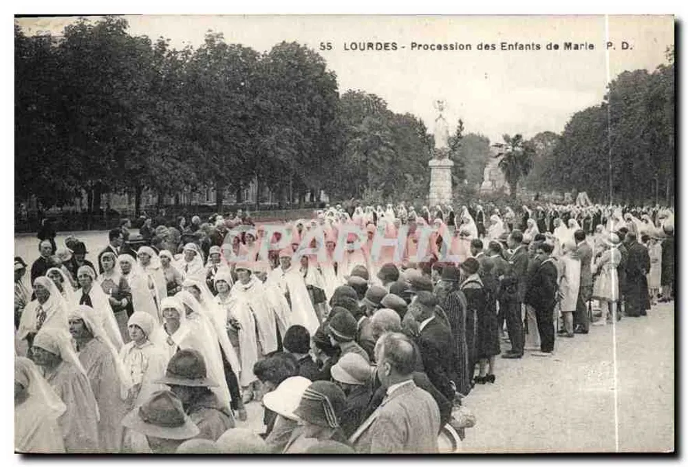 Lourdes - Processão dos Filhos de Maria - P. D. - Frente