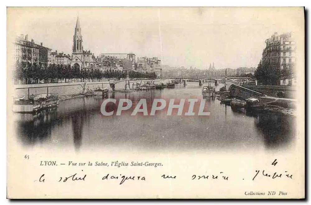 LYON — Ansicht der Saône, Kirche Saint-Georges — Collections ND Phot, n° 65 - Vorderseite