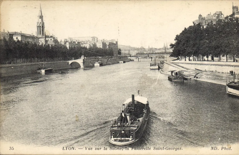 LYON — Ansicht der Saône, die Passerelle Saint-Georges — ND. Phot. n°35 - Vorderseite