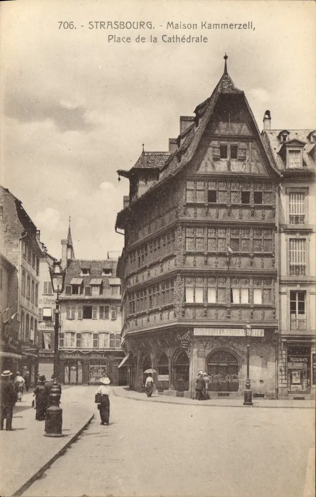 Straßburg - Maison Kammerzell, Place de la Cathédrale — Verlag Louis Henley, Nr. 706 - Vorderseite