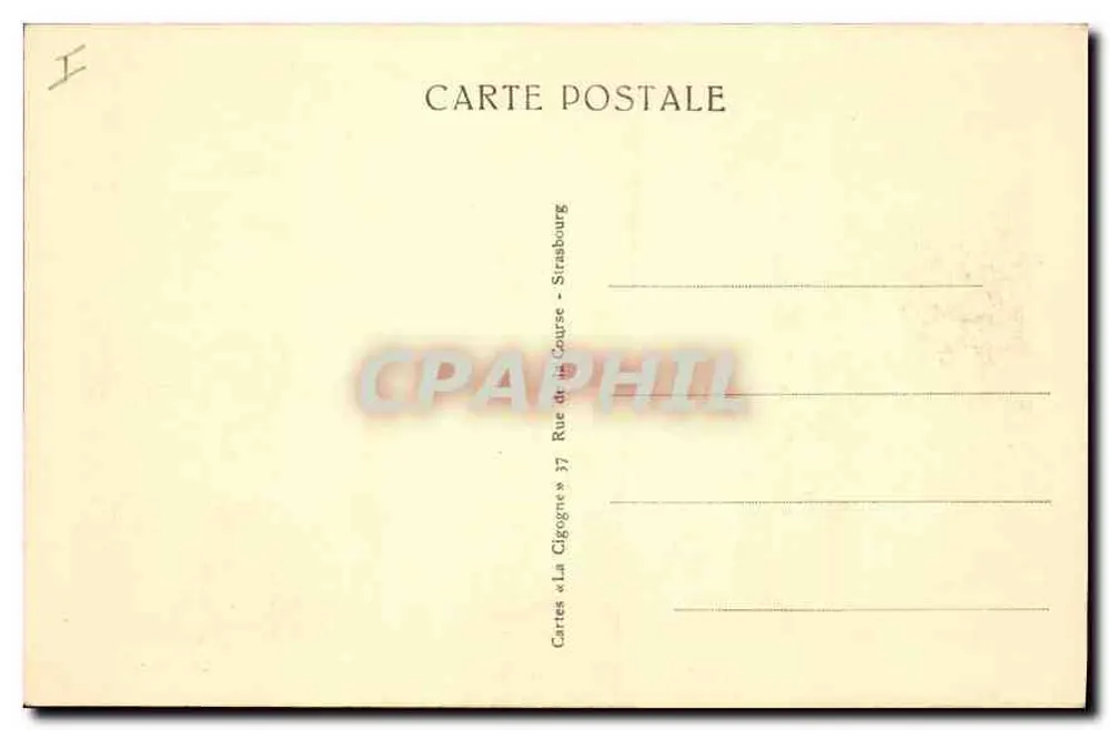 Straßburg — La Petite France — Karten « La Cigogne » - Rückseite