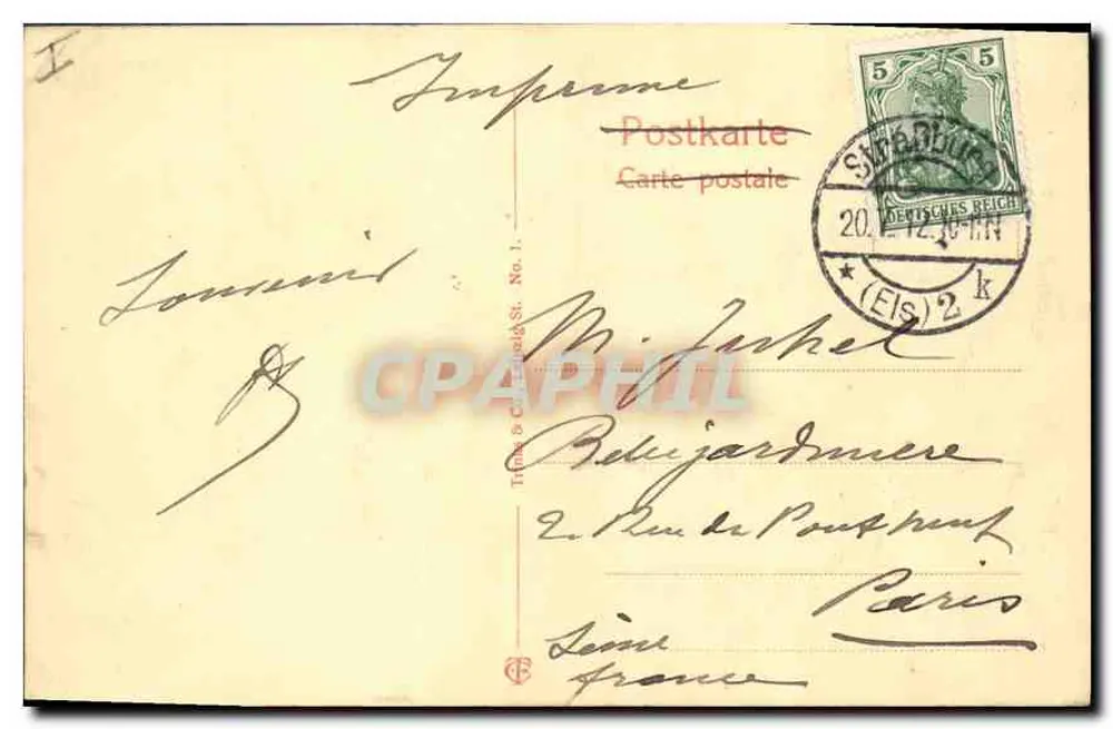 Strasbourg (Elsass) — Museum für Kunst und Handwerkskunst — Verlag Werner & Co. (Strasbourg) - Rückseite
