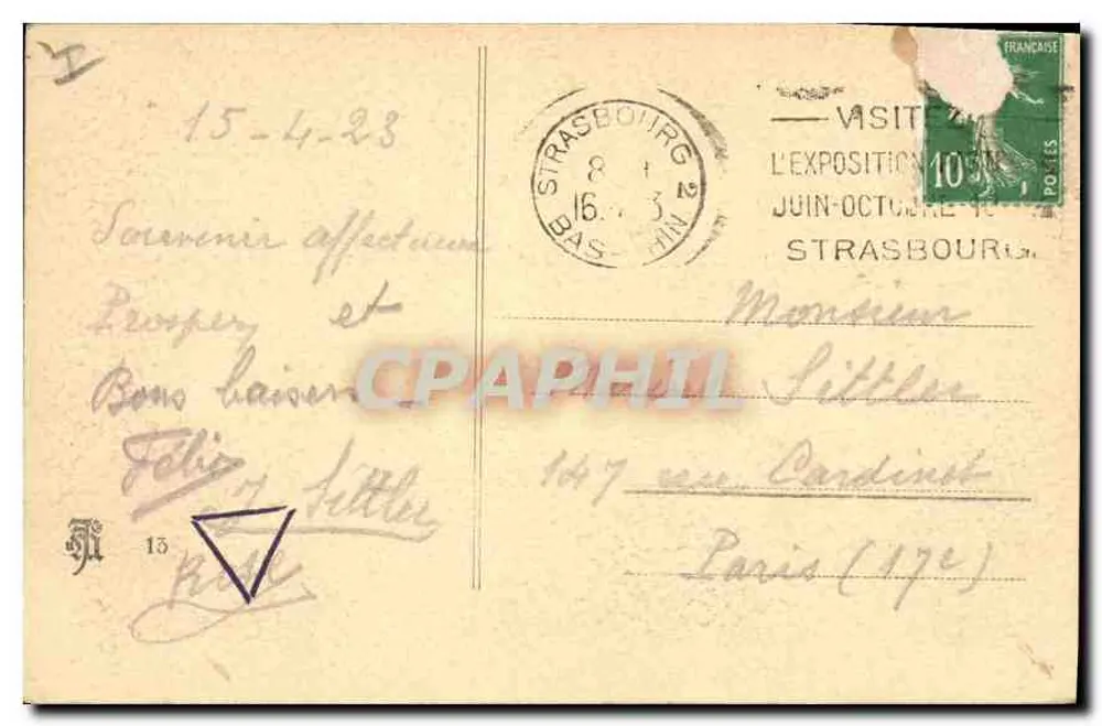 Estrasburgo — A antiga aduana — editor não identificado - Verso