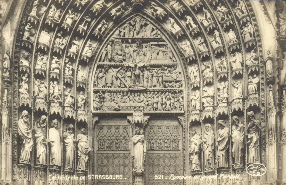 Kathedrale von Straßburg — Tympanon des großen Portals — C.B. n°521 - Vorderseite