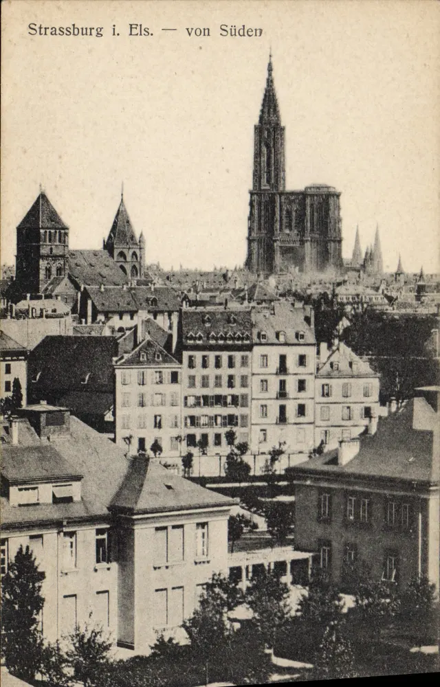 Estrasburgo i. Els. — do sul — Felix Lübb, Kunstverlagsanstalt, Estrasburgo i. Els. - Frente