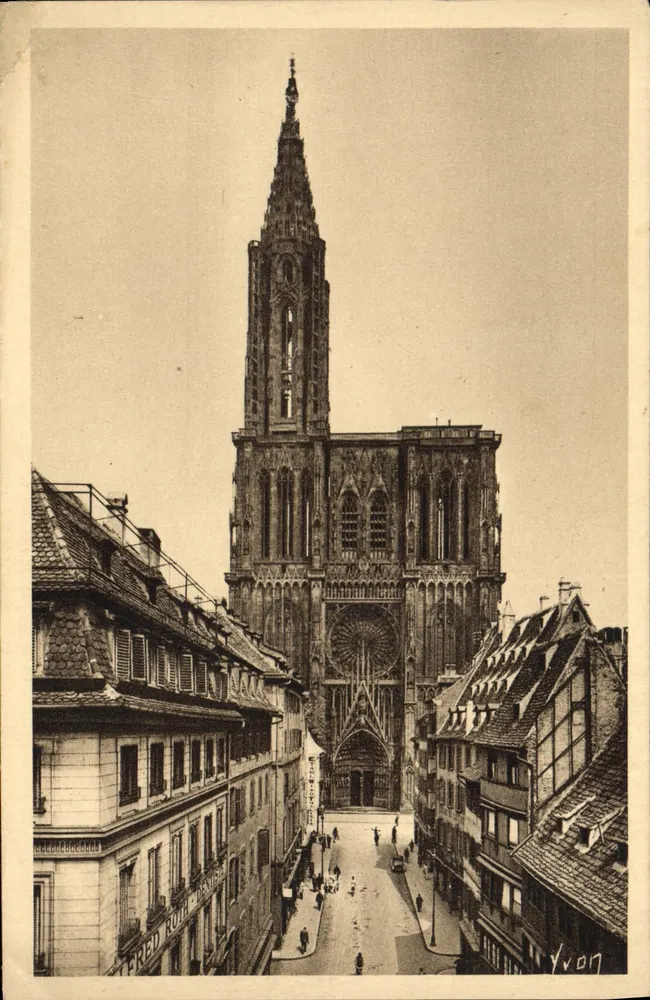 Straßburg — Kathedrale aus der Rue Mercière — Les Éditions d'Art Yvon - Vorderseite