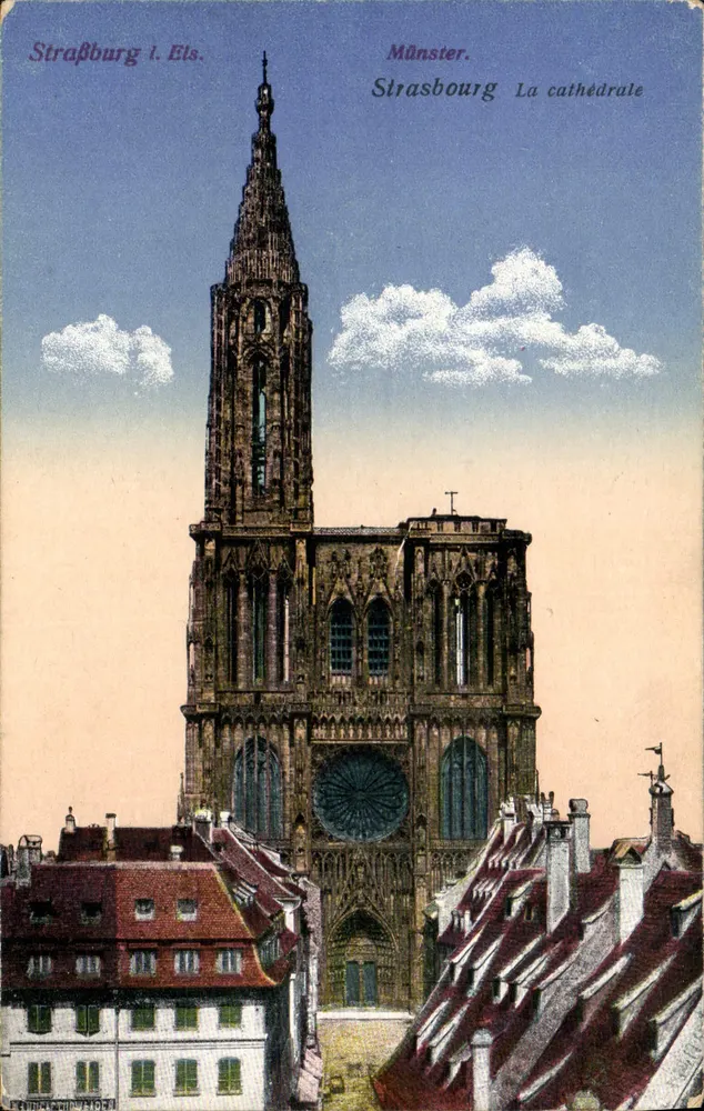 Estrasburgo — A catedral — editor V. Wagner & Cie, Estrasburgo, n° 189218 - Frente