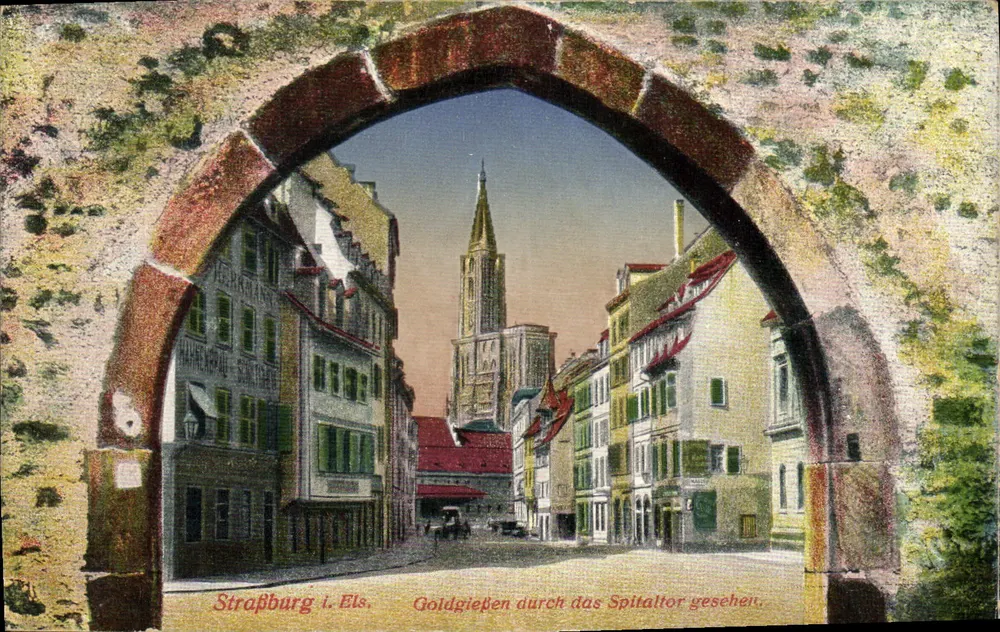 Straßburg in Elsass — Ansicht des Spitaltors vom Spitaltor aus — Verleger nicht sichtbar - Vorderseite