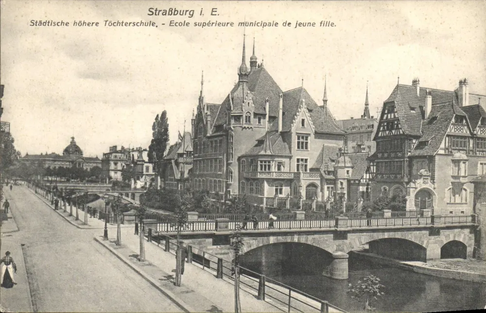 Strasbourg i. E. — Oberrealschule für Mädchen — Verlag F. Sidenkohl, Strasbourg i. E., Nr. 220 - Vorderseite
