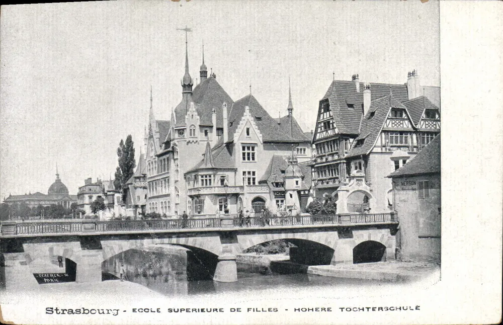 Estrasburgo - Escola Superior de Meninas - Höhere Tochter-Schule - Frente