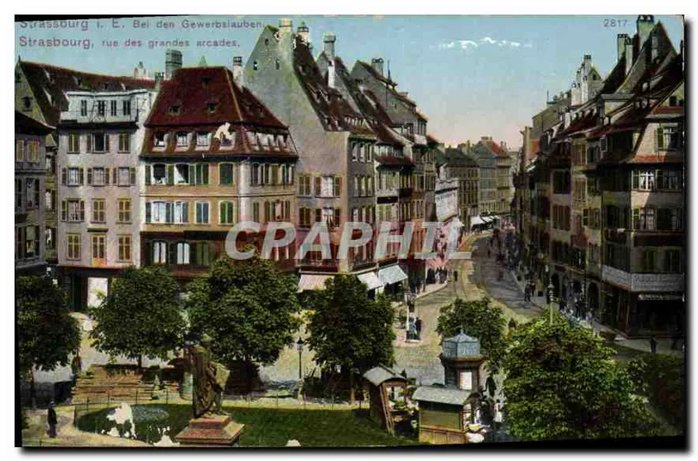 Estrasburgo — rua das grandes arcadas — Felix Lübb, Kunstverlagsanstalt - Frente