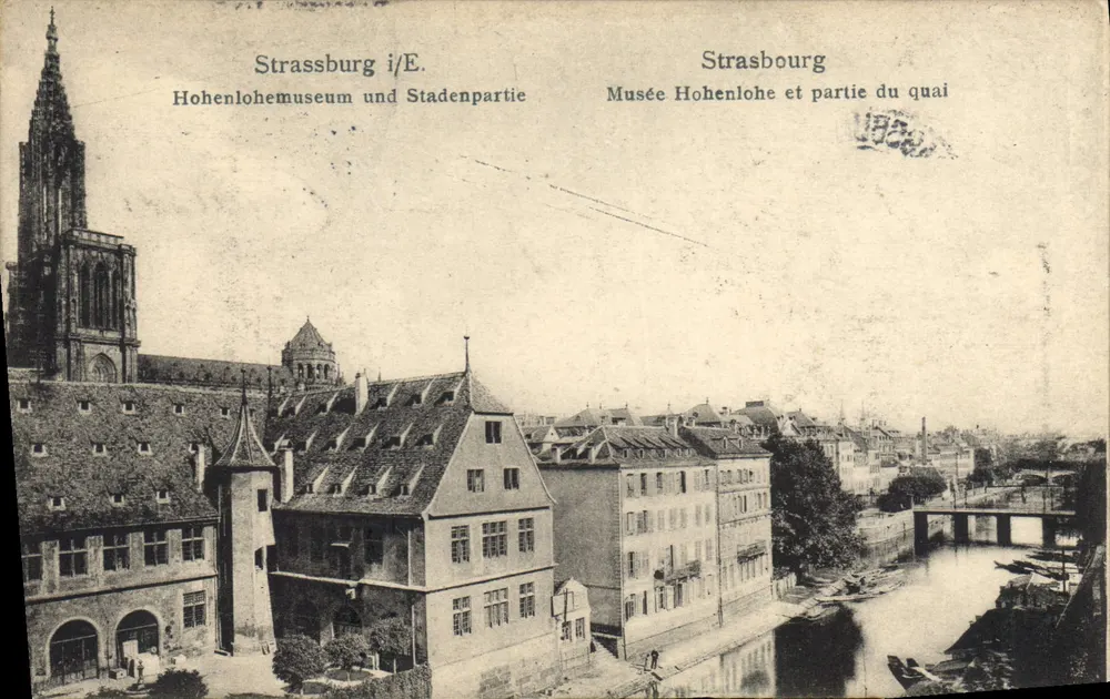 Straßburg — Museum Hohenlohe und Teil des Ufers — Verlag Felix Lub - Vorderseite