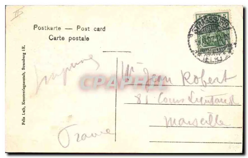Straßburg — Maison Kammerzell auf dem Domplatz — Felix Laub, Straßburg - Rückseite