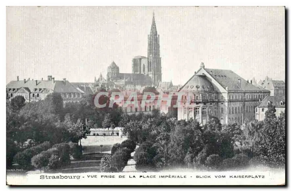 Straßburg — Ansicht vom Kaiserplatz — Blick vom Kaiserplatz - Vorderseite