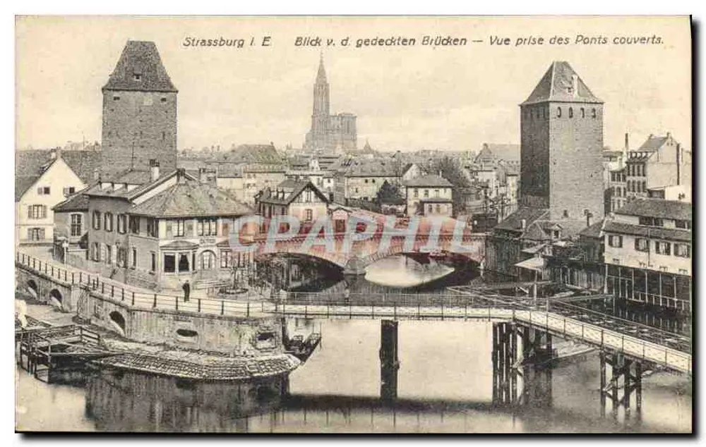 Strasbourg — Ansicht vom Überdachten Brücke — Kunstverlag E. Hartmann, Strasbourg, n° 14 - Vorderseite