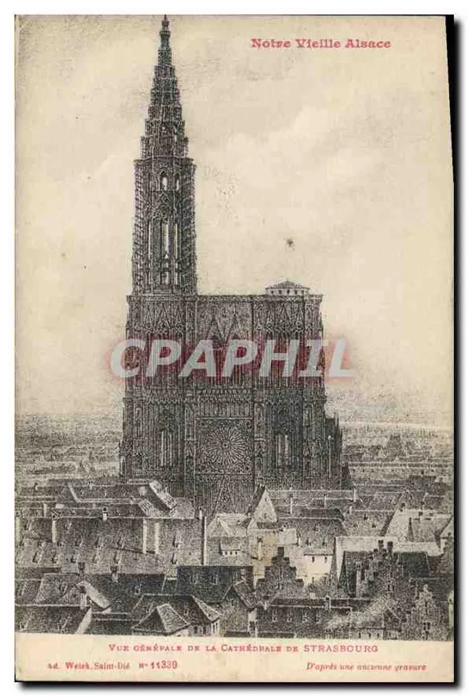 Allgemeiner Blick auf die Strasbourg-Kathedrale — ad. Weilek Saint-Dié n°11330 - Vorderseite