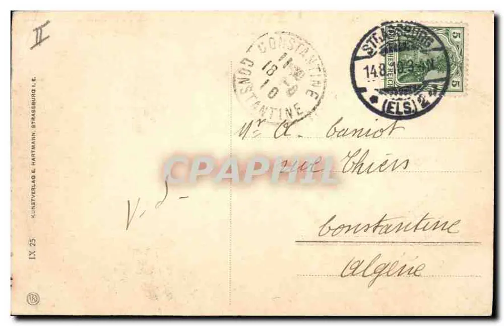 Strasbourg i. E. - Thomasstaden - Quai St. Thomas — Kunstverlag E. Hartmann, Strasbourg i. E., nr IX 25 - Rewers
