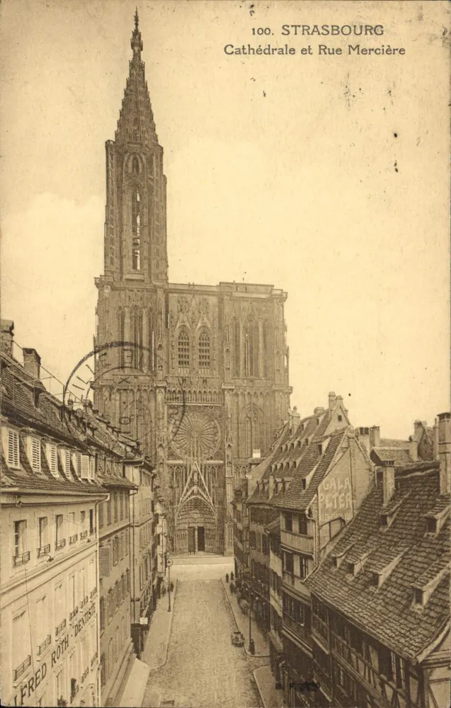 Estrasburgo — Catedral e Rue Mercière — Editor: Fred Roth - Frente