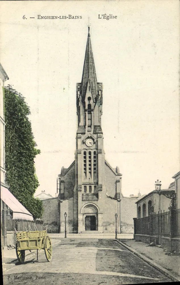 Enghien-les-Bains — A Igreja — P. Marinuss, Paris, n°6 - Frente