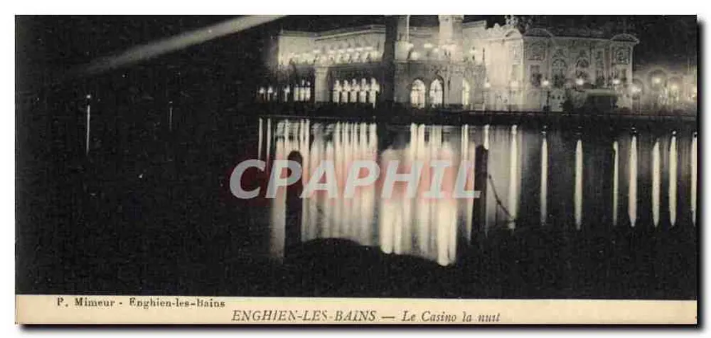 Enghien-les-Bains — Ansicht des Casinos in der Nacht — P. Mimeur - Vorderseite