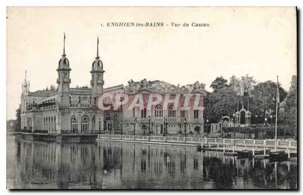 Enghien-les-Bains - Ansicht des Casinos — Phototypie Bardillière, Paris - Vorderseite