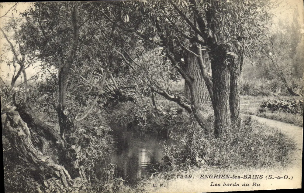 Die Ufer des Ru — Enghien-les-Bains (S.-&-O.) — E.M. 1949 - Vorderseite