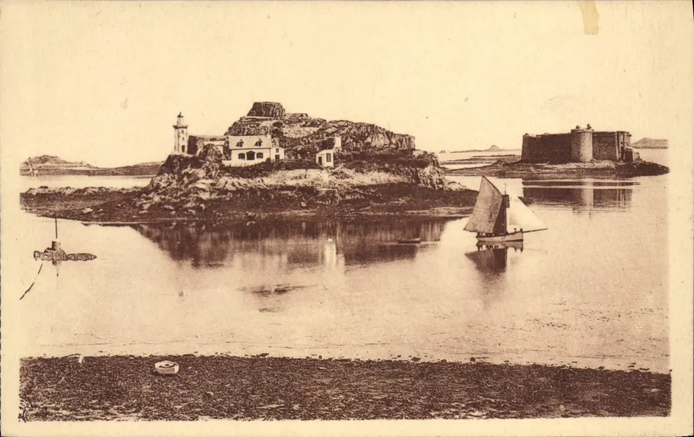 L'Île Louet und das Schloss du Taureau bei Ebbe — Lévêque & Neubert, n° 29 - Vorderseite