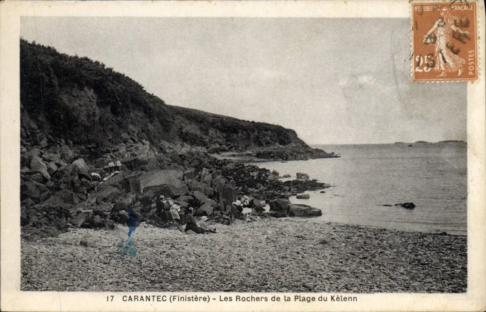 Carantec (Finistère) — Die Felsen der Kélénn-Strand — Verlag unbekannt, Nr. 17 - Vorderseite