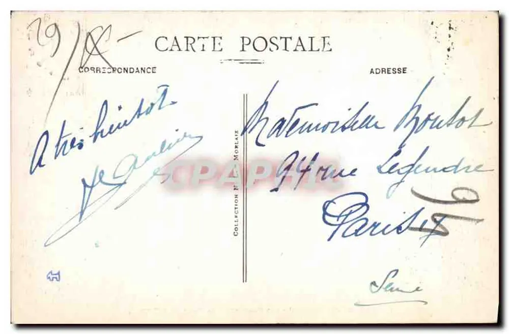 Carantec (Finistère) — Die Felsen der Kélénn-Strand — Verlag unbekannt, Nr. 17 - Rückseite