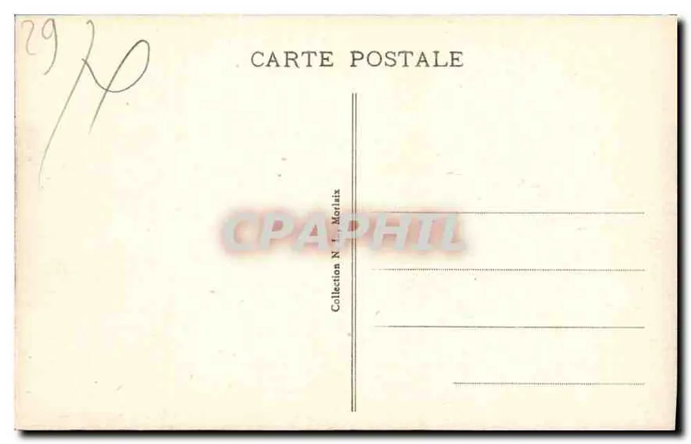 Carantec (Finistère) — Der Hafen und die Insel Calliot — unbekannter Verlag, n° 77 - Rückseite