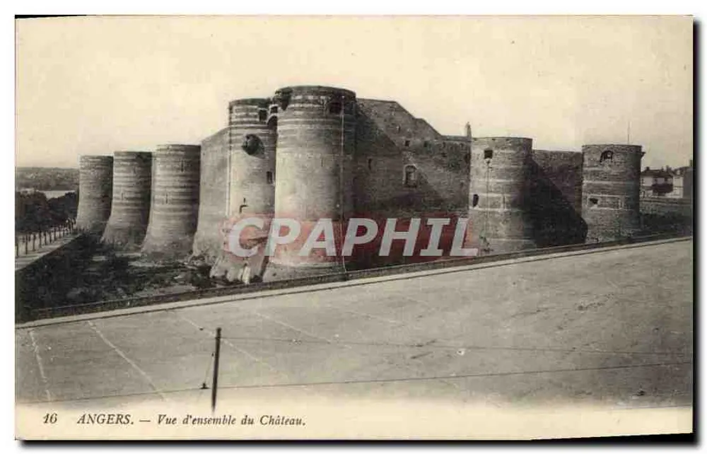 Angers — Vista geral do Castelo — n°46 - Frente