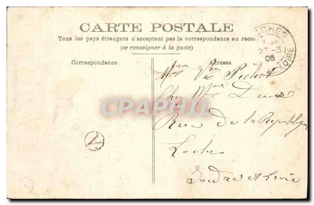 Castello di Baudry — Rouziers (Loir-et-Cher) — editore : Léon Baudry - Verso
