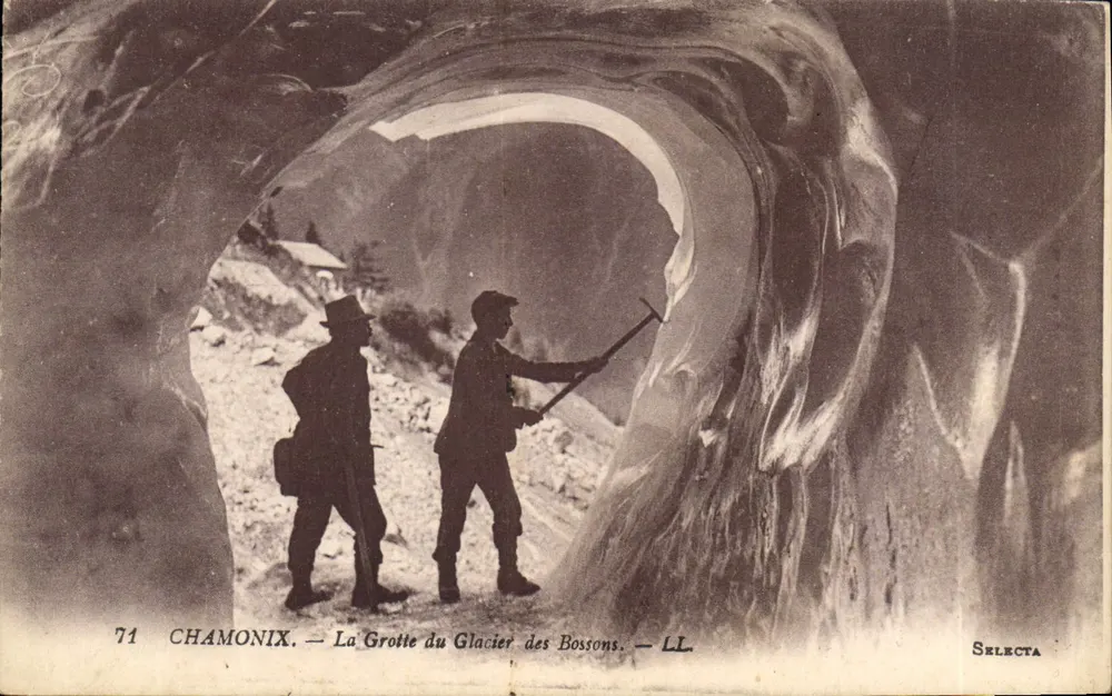 Chamonix — La Grotta del Ghiacciaio dei Bossons — Selecta - Recto