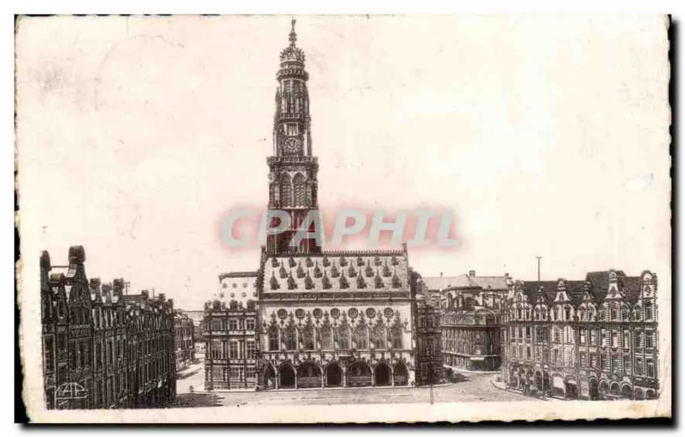 Place du Marché — Hôtel de Ville d'Arras — Éditeur : Cie des Arts Mécaniques — n° 1 - Frente