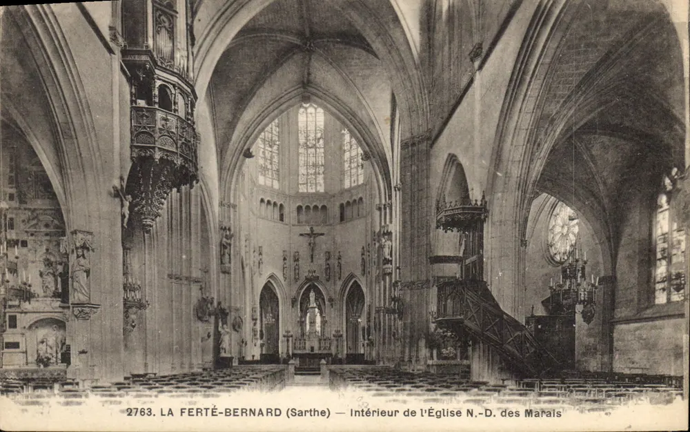 La Ferté-Bernard (Sarthe) — Innenansicht der Kirche Notre-Dame des Marais — n° 2763 - Vorderseite