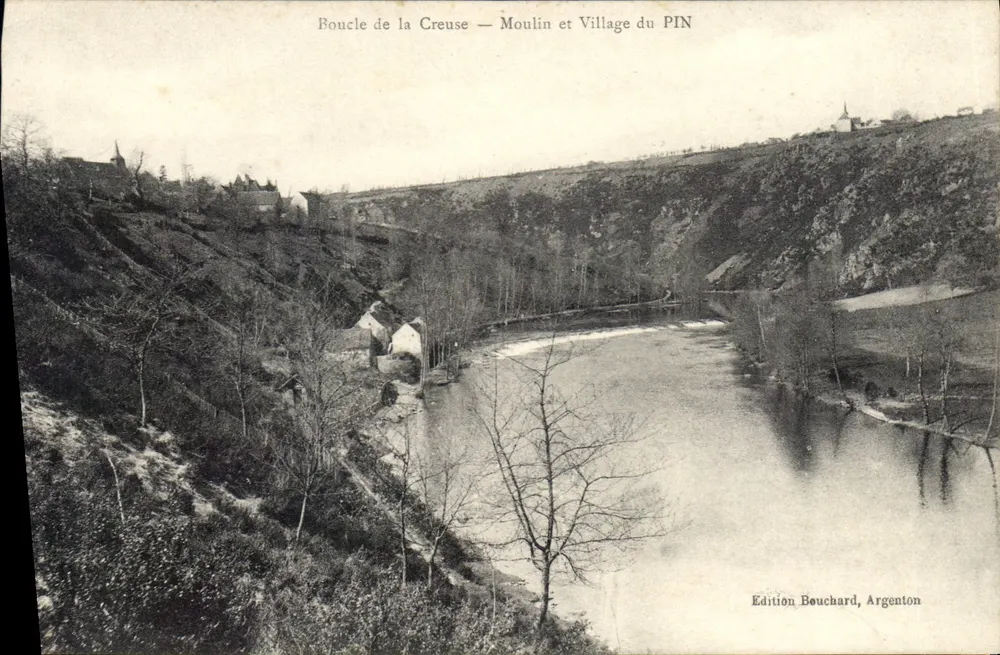 Biegung der Creuse — Mühle und Dorf PIN — Edition Bouchard, Argenton - Vorderseite