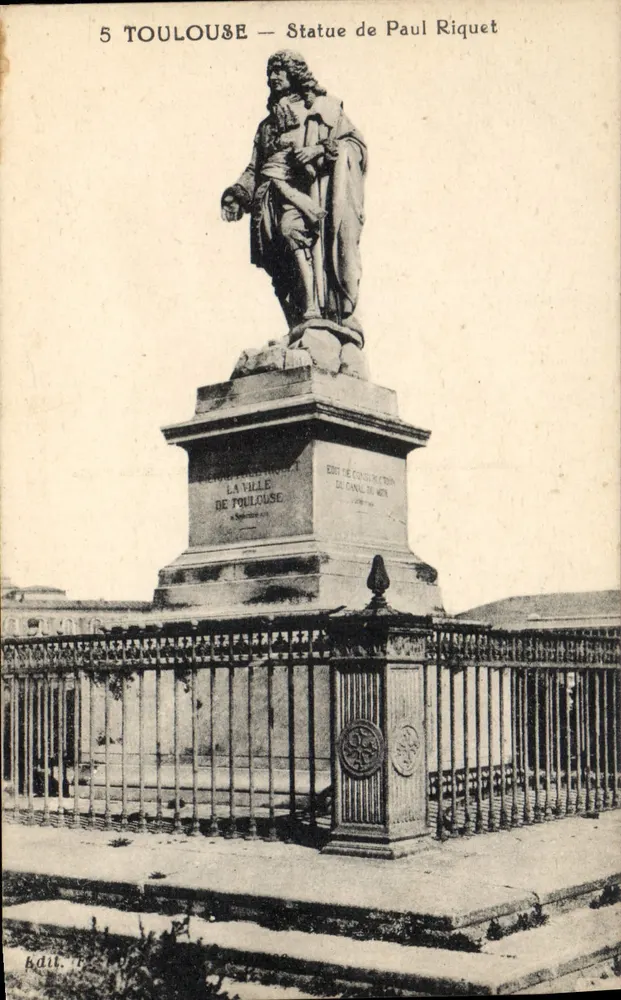 Toulouse — Estátua de Paul Riquet — edit. T. - Frente