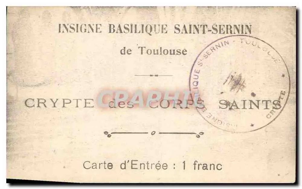 Krypta der Heiligen Körper — Basilika Saint-Sernin — Toulouse - Rückseite