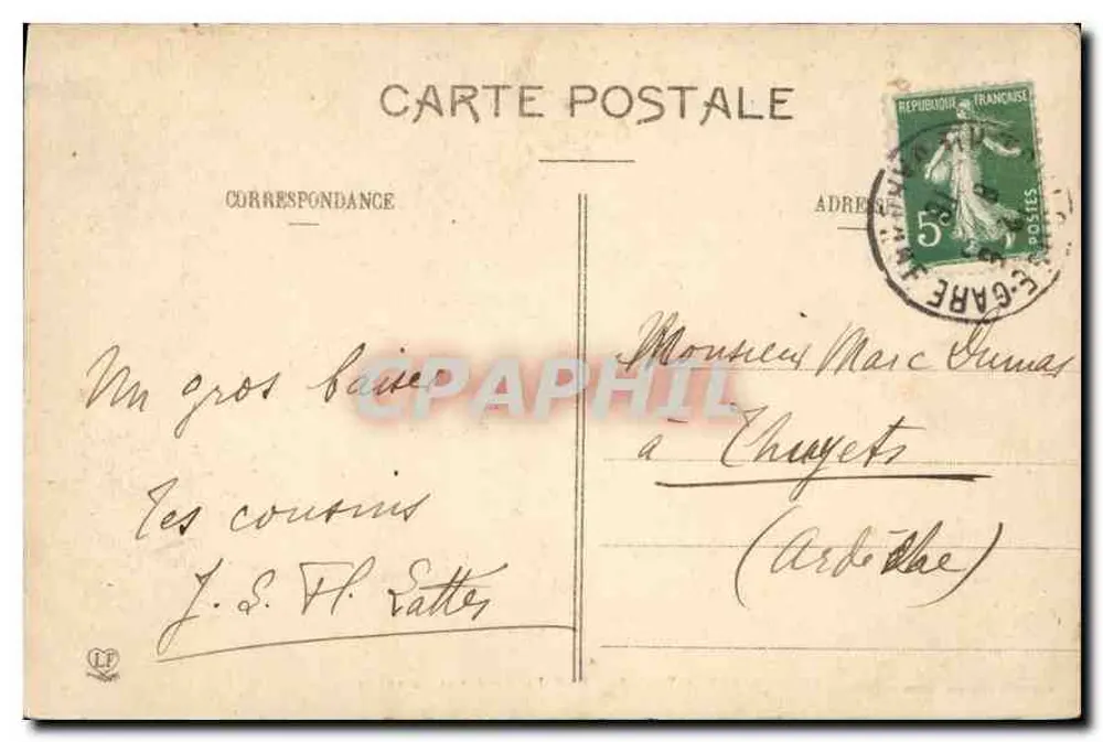 Toulouse - Faculdade de Ciências — Fototipo Larouche Frères, Toulouse, n°108 - Verso