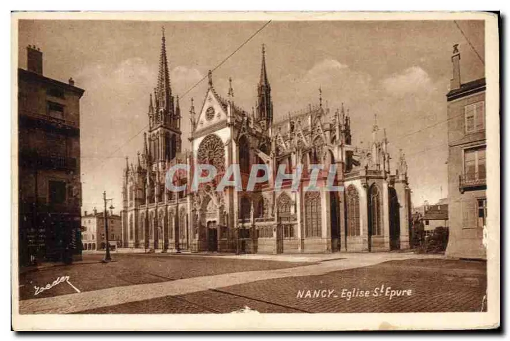NANCY — Igreja de São Épvre — editor V. Roeder - Frente