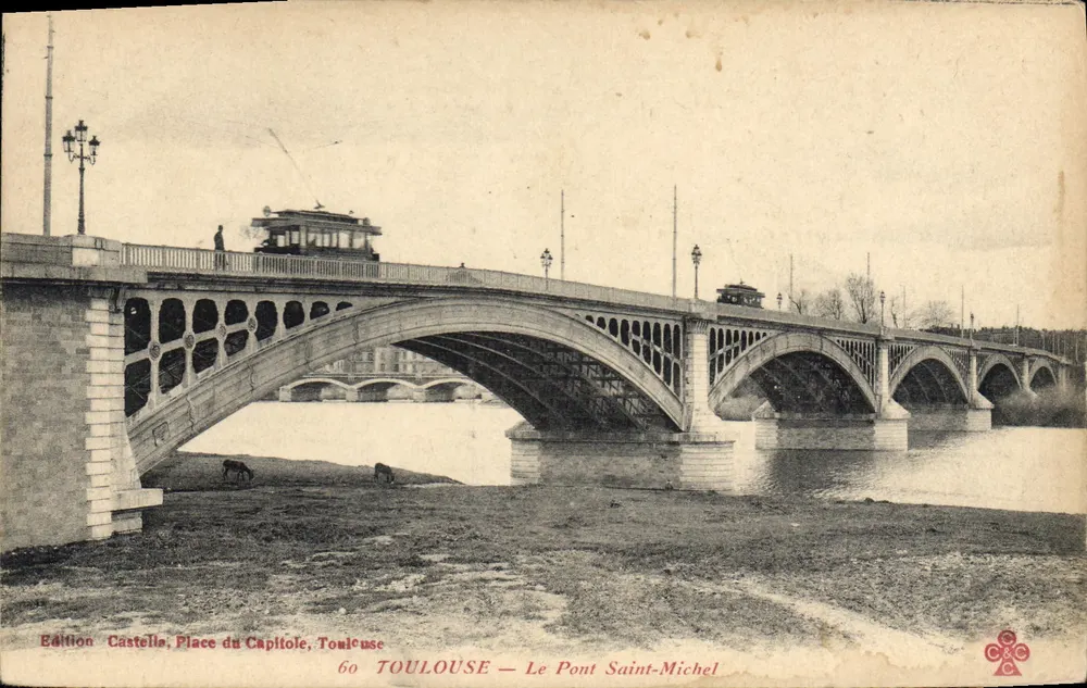 Toulouse — O Ponte Saint-Michel — Edição Castella, Place du Capitole, Toulouse, n°60 - Frente